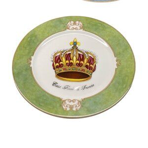 Email de Limoges Decorative "Casa Reale Di Francia" Plate With Crown Design By S